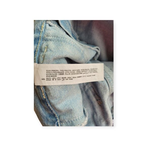 Zara Lightwash Boho Embroidered Wide-Leg Jeans – 1970s Wanderlust Vibes, Size 6 - Picture 11 of 13